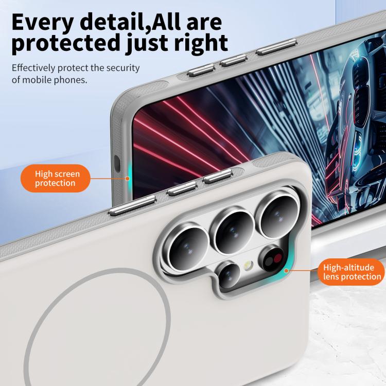 For Samsung Galaxy S26 Ultra 5G Two-colors Imitation Original Magnetic Phone Case with Holder