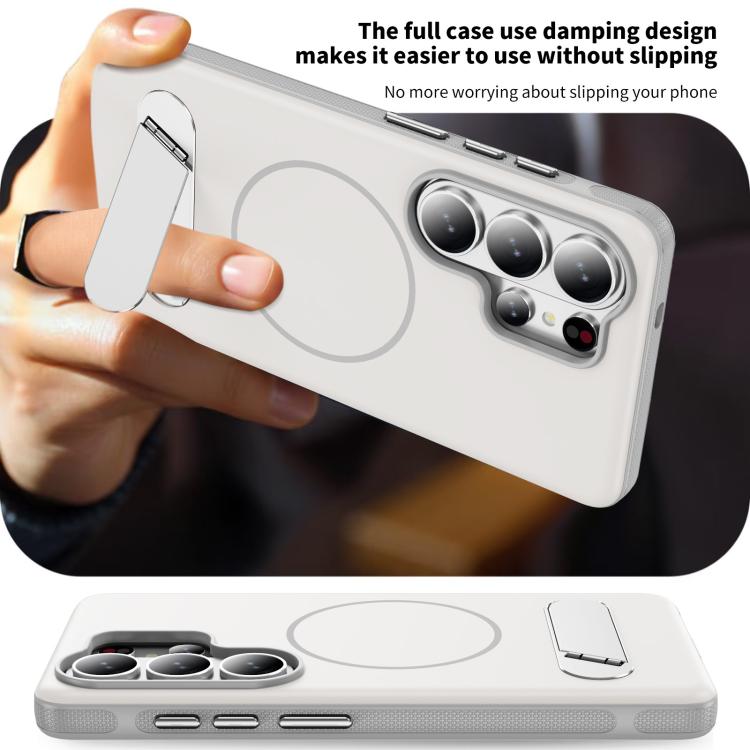 For Samsung Galaxy S26 Ultra 5G Two-colors Imitation Original Magnetic Phone Case with Holder