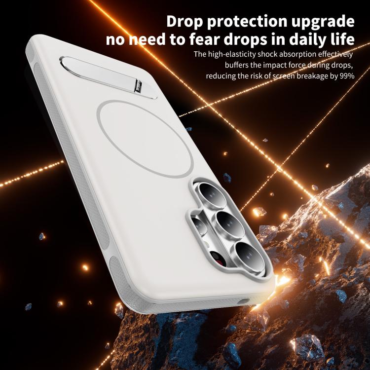 For Samsung Galaxy S26 Ultra 5G Two-colors Imitation Original Magnetic Phone Case with Holder