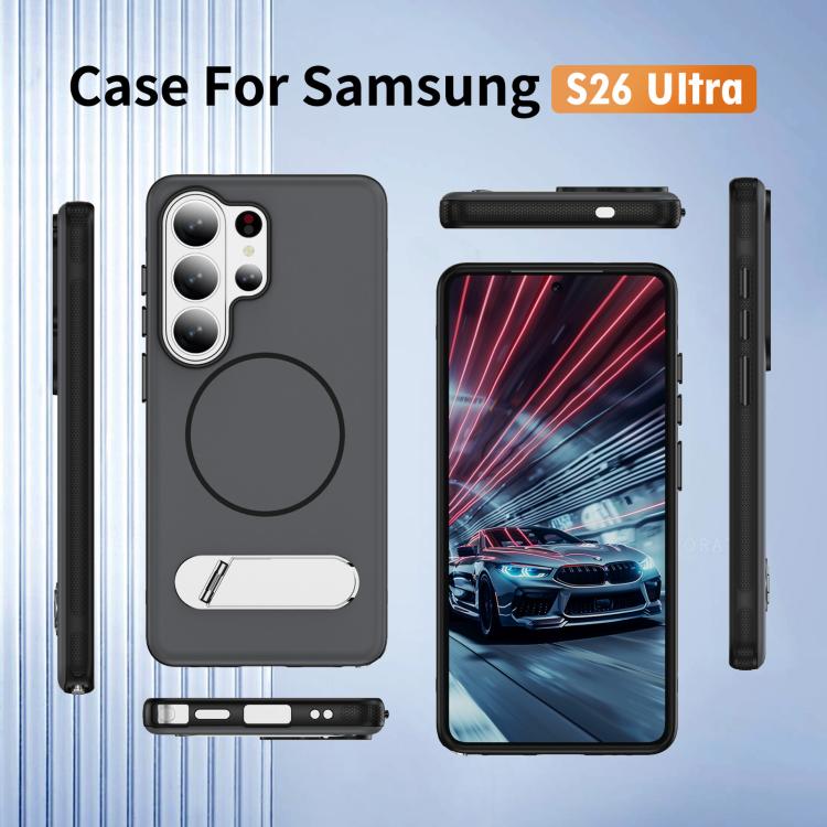 For Samsung Galaxy S26 Ultra 5G Two-colors Imitation Original Magnetic Phone Case with Holder