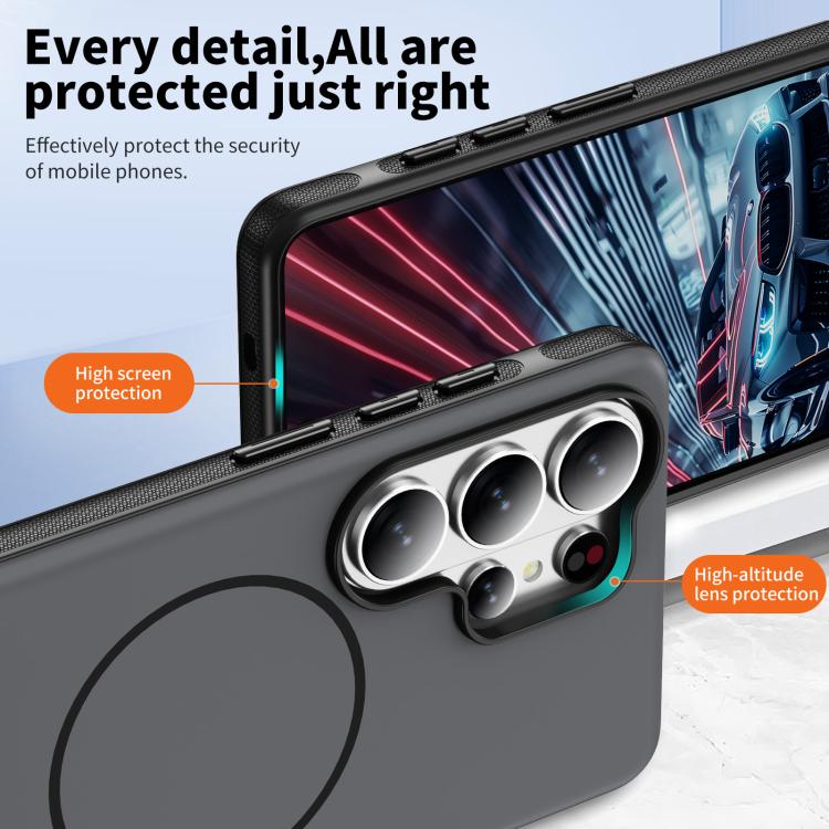 For Samsung Galaxy S26 Ultra 5G Two-colors Imitation Original Magnetic Phone Case with Holder