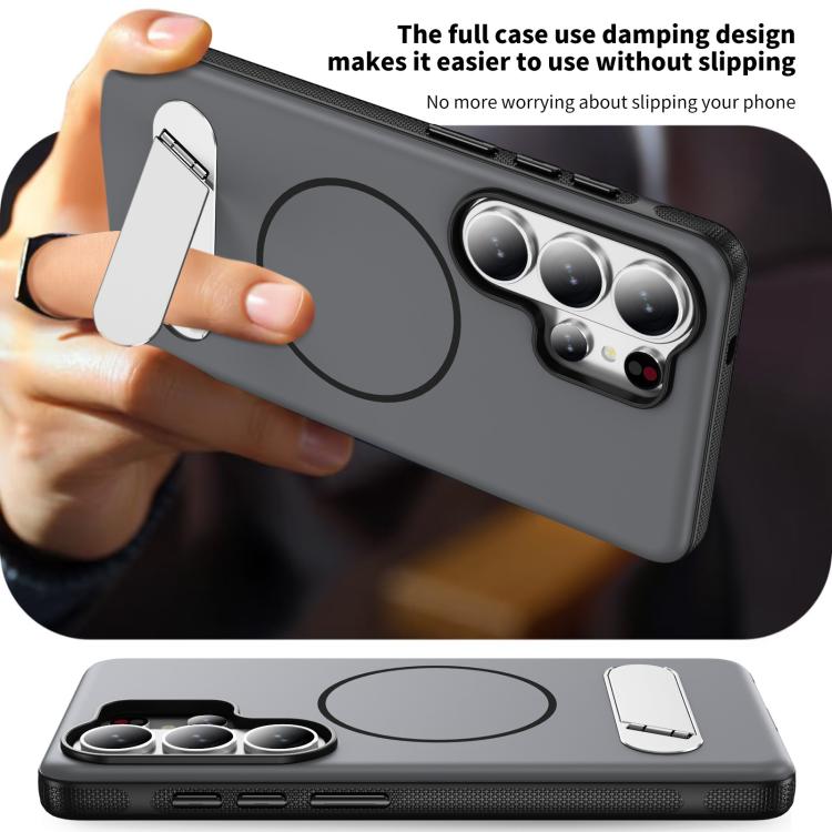 For Samsung Galaxy S26 Ultra 5G Two-colors Imitation Original Magnetic Phone Case with Holder