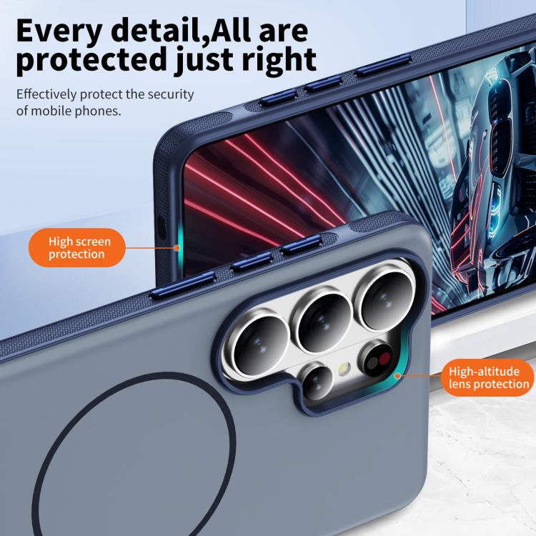 For Samsung Galaxy S26 Ultra 5G Two-colors Imitation Original Magnetic Phone Case with Holder