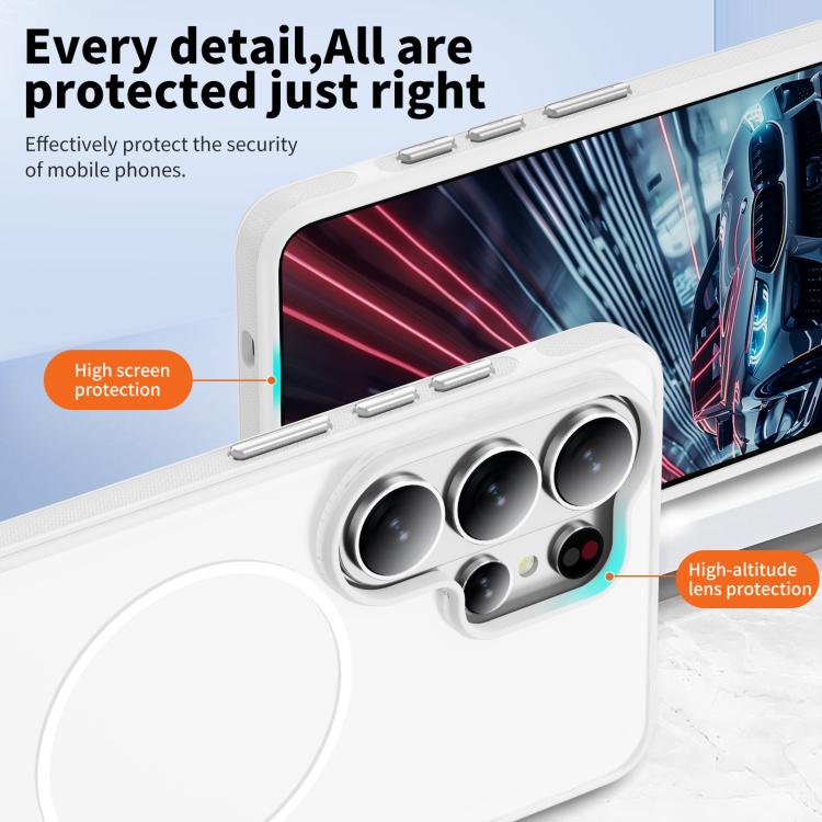 For Samsung Galaxy S26 Ultra 5G Two-colors Imitation Original Magnetic Phone Case with Holder