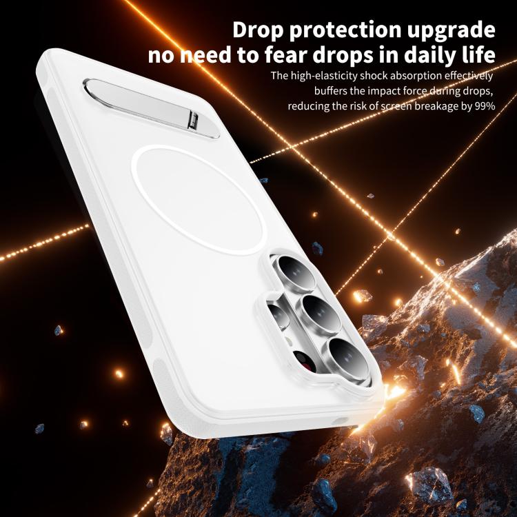For Samsung Galaxy S26 Ultra 5G Two-colors Imitation Original Magnetic Phone Case with Holder