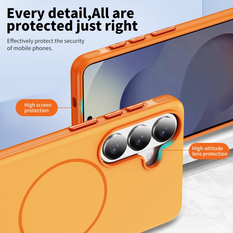 For Samsung Galaxy S26 5G Two-colors Imitation Original Magnetic Phone Case with Holder
