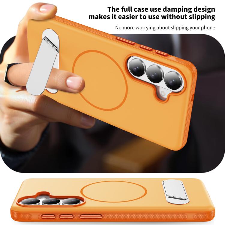 For Samsung Galaxy S26 5G Two-colors Imitation Original Magnetic Phone Case with Holder