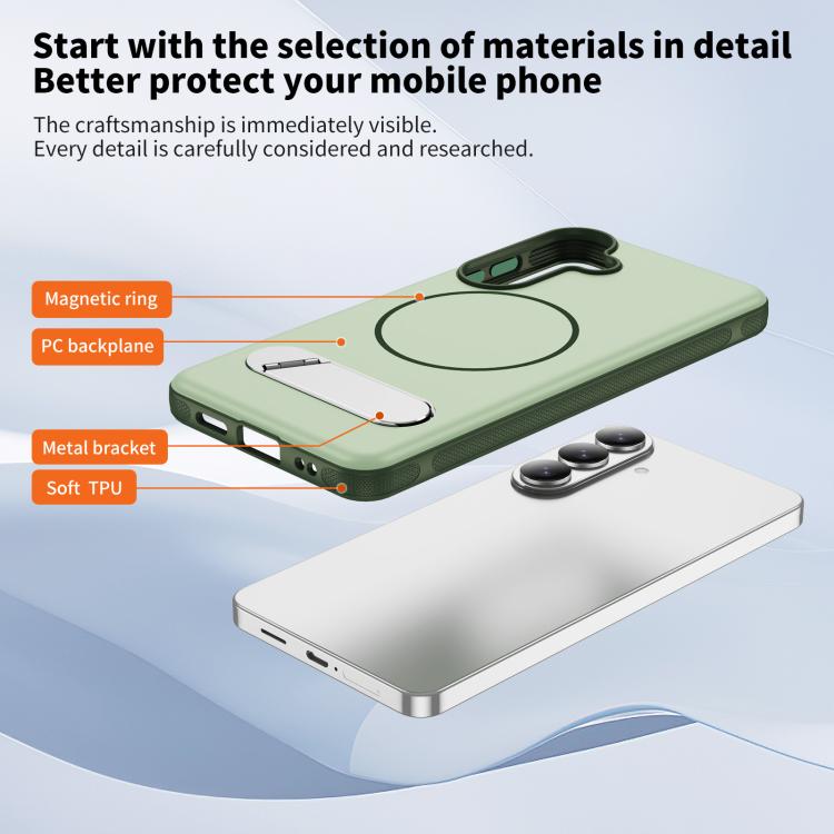 For Samsung Galaxy S26 5G Two-colors Imitation Original Magnetic Phone Case with Holder