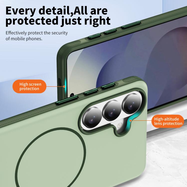 For Samsung Galaxy S26 5G Two-colors Imitation Original Magnetic Phone Case with Holder
