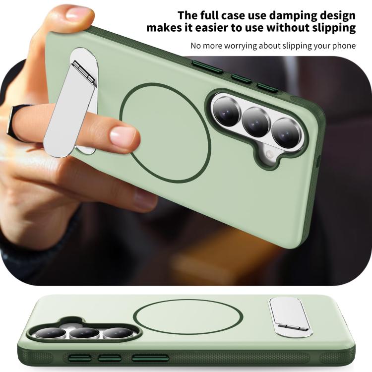 For Samsung Galaxy S26 5G Two-colors Imitation Original Magnetic Phone Case with Holder