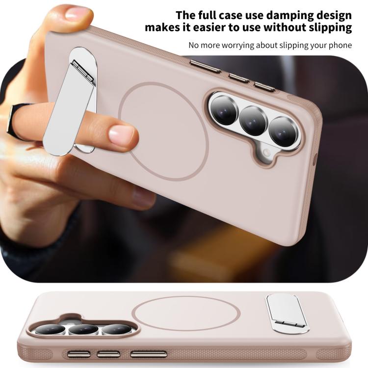 For Samsung Galaxy S26 5G Two-colors Imitation Original Magnetic Phone Case with Holder