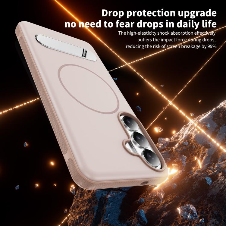 For Samsung Galaxy S26 5G Two-colors Imitation Original Magnetic Phone Case with Holder