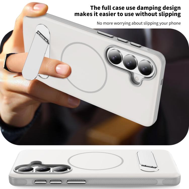For Samsung Galaxy S26 5G Two-colors Imitation Original Magnetic Phone Case with Holder
