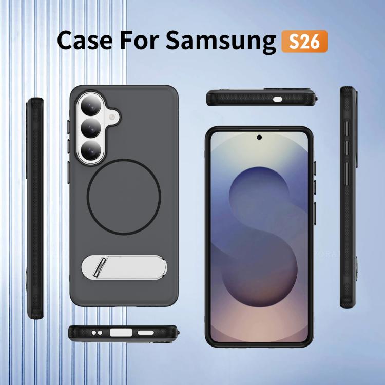 For Samsung Galaxy S26 5G Two-colors Imitation Original Magnetic Phone Case with Holder
