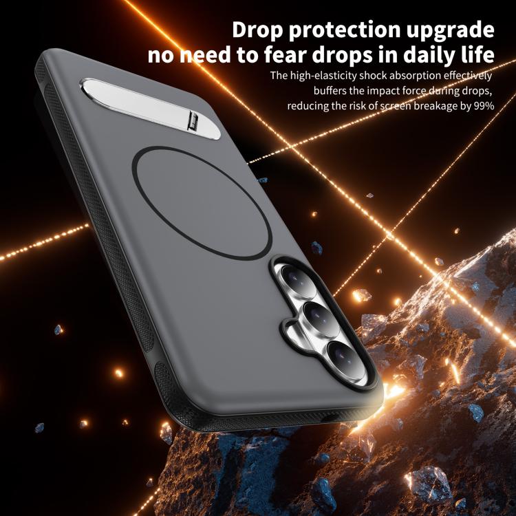 For Samsung Galaxy S26 5G Two-colors Imitation Original Magnetic Phone Case with Holder