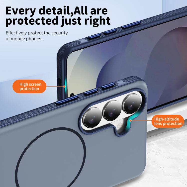 For Samsung Galaxy S26 5G Two-colors Imitation Original Magnetic Phone Case with Holder