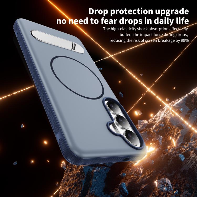For Samsung Galaxy S26 5G Two-colors Imitation Original Magnetic Phone Case with Holder