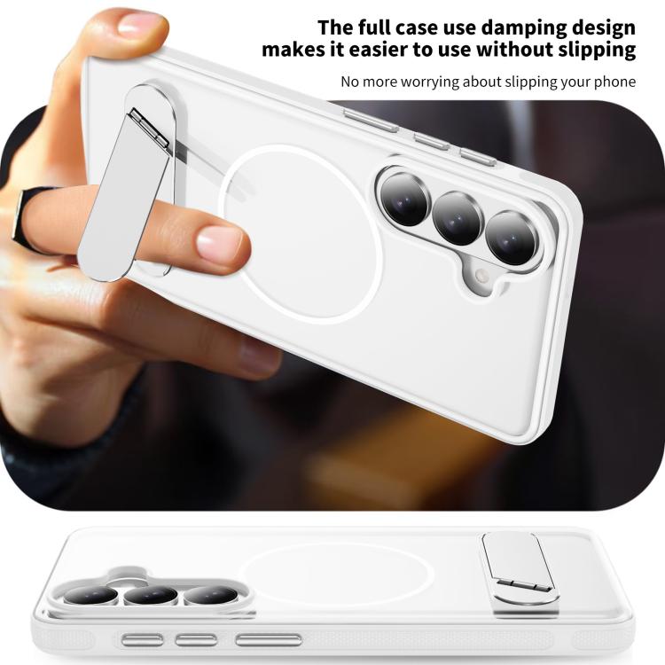 For Samsung Galaxy S26 5G Two-colors Imitation Original Magnetic Phone Case with Holder