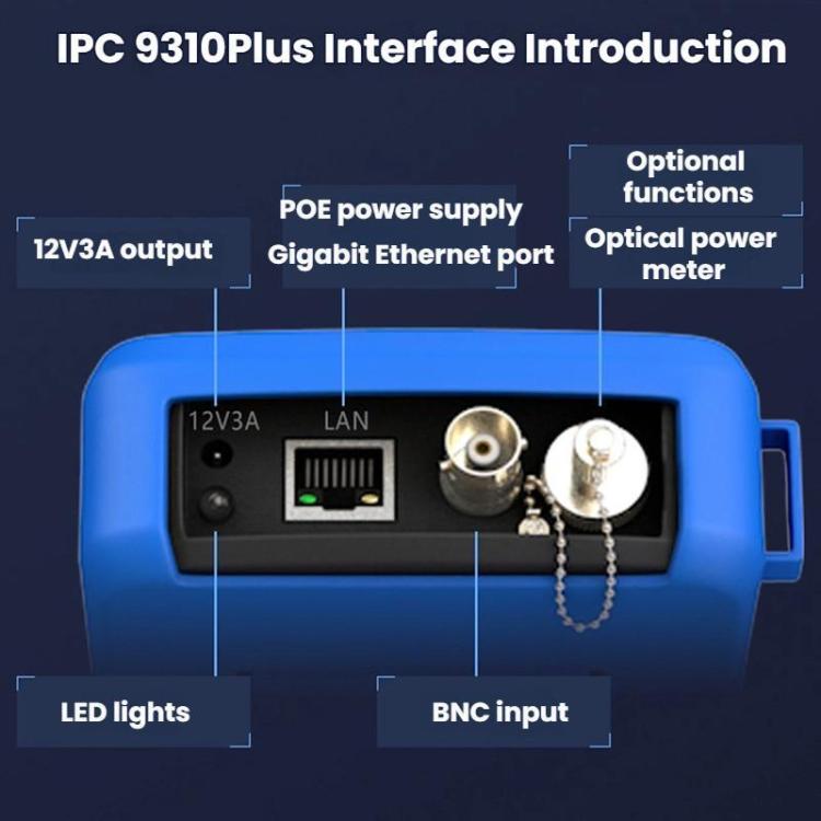 IPC9310Plus 4.5 Inch HD Screen Engineering Tester Network Analog Coaxial Video Surveillance Tester - US Plug