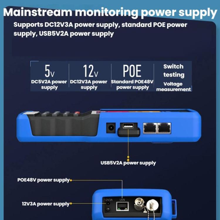 IPC9310Plus 4.5 Inch HD Screen Engineering Tester Network Analog Coaxial Video Surveillance Tester - US Plug