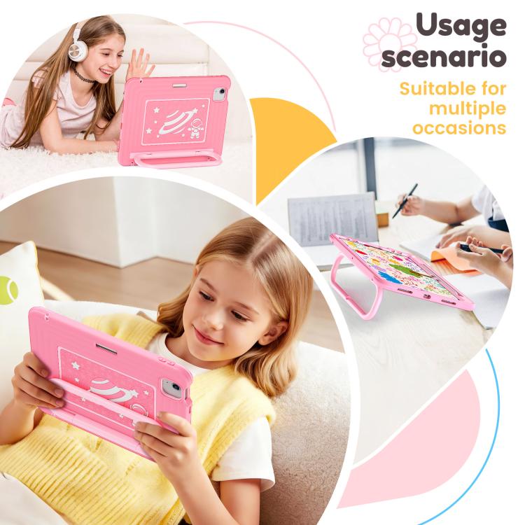 For iPad Air 11 2026 / 2025 / 2024 Handle Holder Silicone Hybrid PC Tablet Case with Shoulder Strap