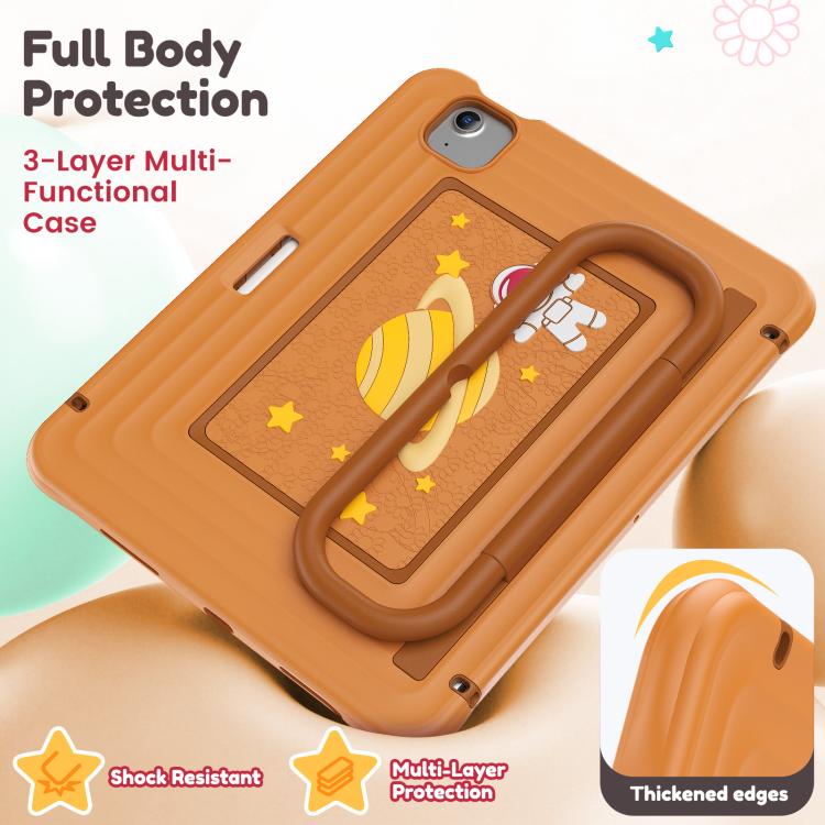 For iPad Air 11 2026 / 2025 / 2024 Handle Holder Silicone Hybrid PC Tablet Case with Shoulder Strap