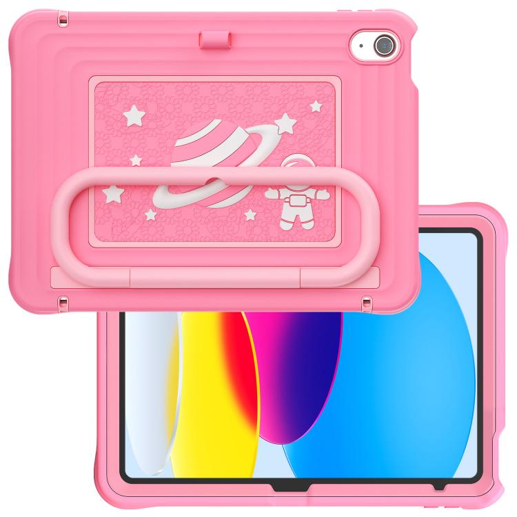 For iPad 2025 / 2022 Handle Holder Silicone Hybrid PC Tablet Case with Shoulder Strap