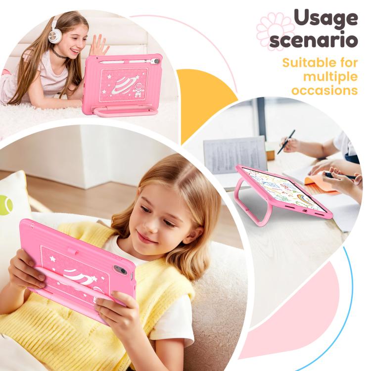 For iPad 2025 / 2022 Handle Holder Silicone Hybrid PC Tablet Case with Shoulder Strap
