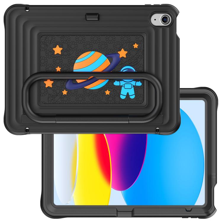 For iPad 2025 / 2022 Handle Holder Silicone Hybrid PC Tablet Case with Shoulder Strap