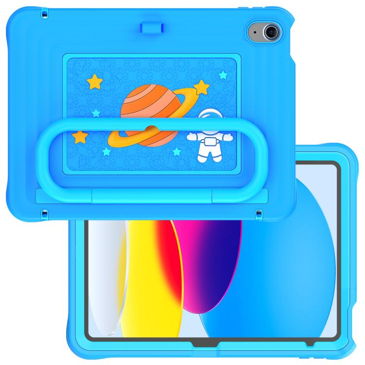 For iPad 2025 / 2022 Handle Holder Silicone Hybrid PC Tablet Case with Shoulder Strap