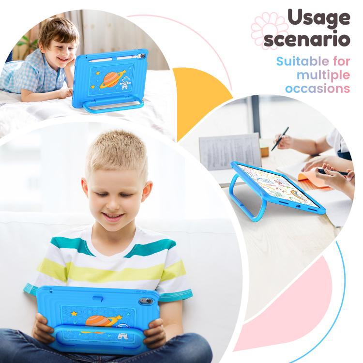 For iPad 2025 / 2022 Handle Holder Silicone Hybrid PC Tablet Case with Shoulder Strap