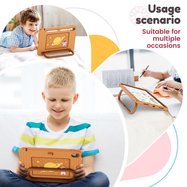 For iPad 2025 / 2022 Handle Holder Silicone Hybrid PC Tablet Case with Shoulder Strap