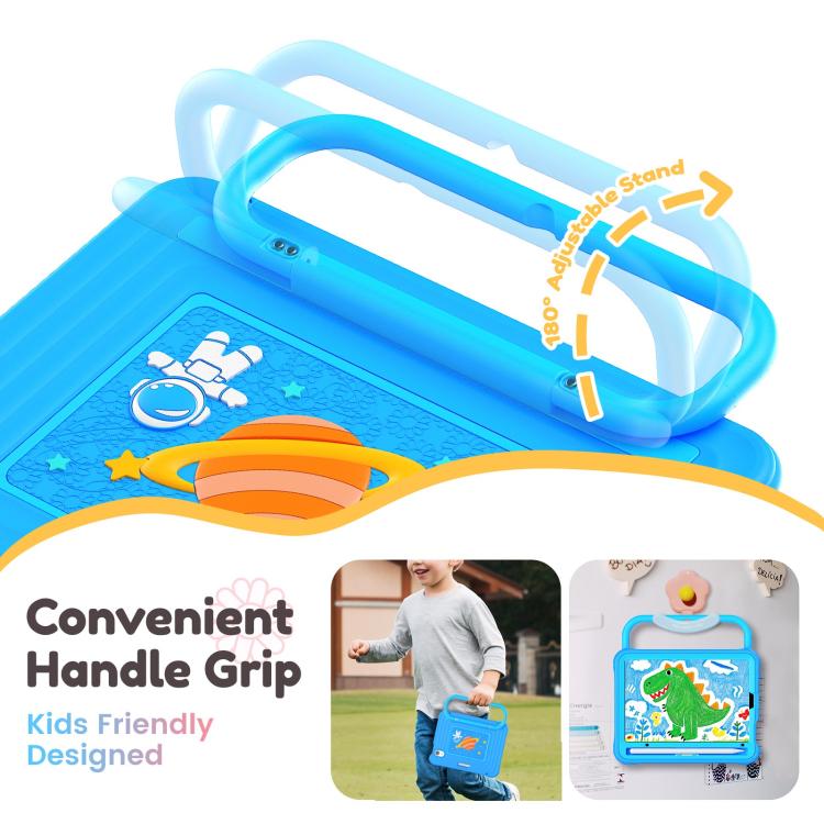 For iPad mini 2024 / mini 6 Handle Holder Silicone Hybrid PC Tablet Case with Shoulder Strap