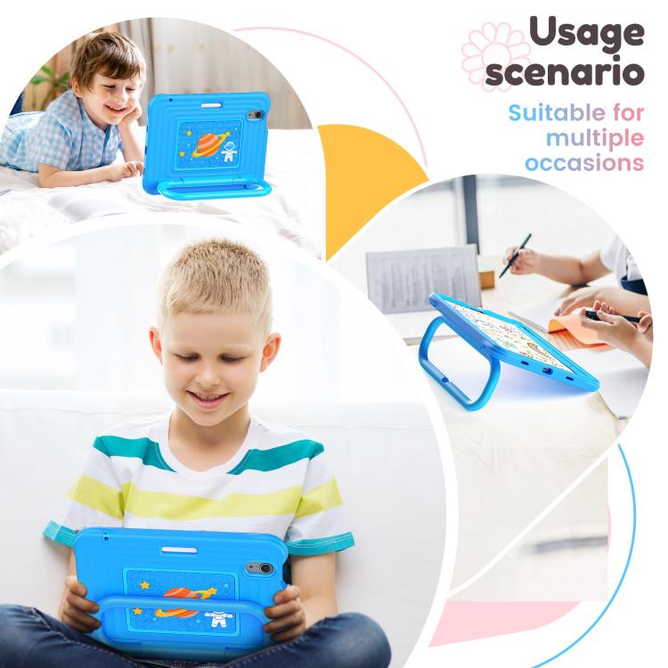 For iPad mini 2024 / mini 6 Handle Holder Silicone Hybrid PC Tablet Case with Shoulder Strap