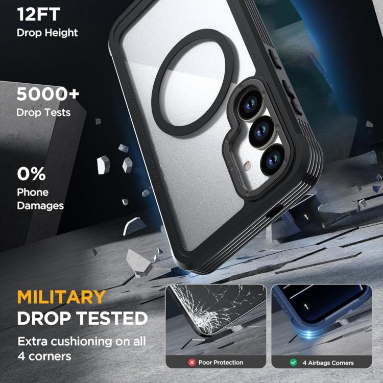 For Samsung Galaxy S26+ 5G Acrylic Full Coverage Magnetic Phone Case with Back Clip