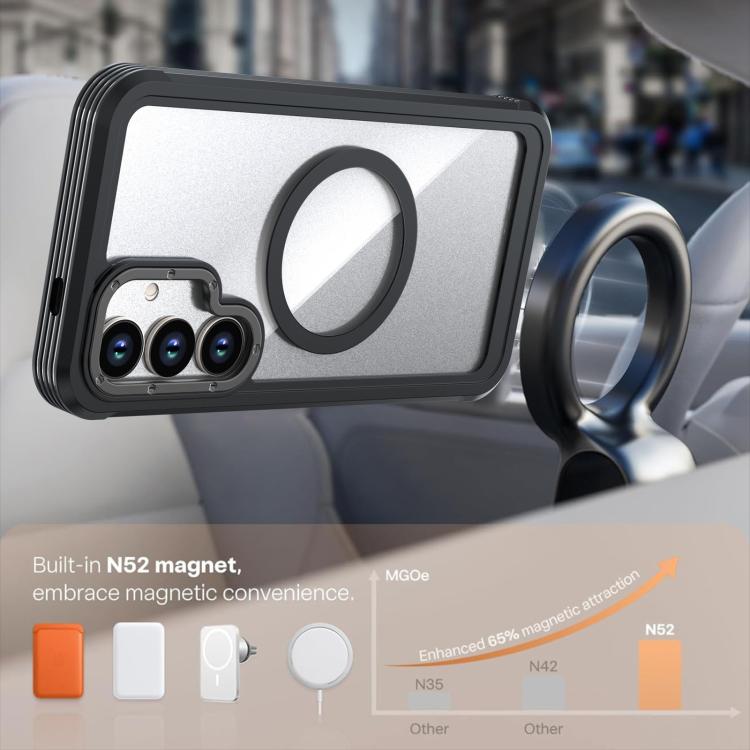 For Samsung Galaxy S26+ 5G Acrylic Full Coverage Magnetic Phone Case with Back Clip
