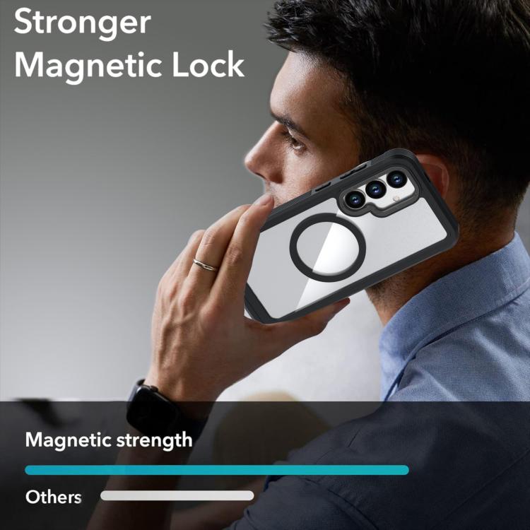 For Samsung Galaxy S26+ 5G Acrylic Full Coverage Magnetic Phone Case with Back Clip