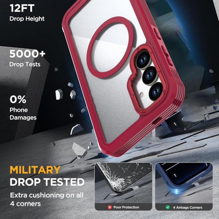 For Samsung Galaxy S26+ 5G Acrylic Full Coverage Magnetic Phone Case with Back Clip