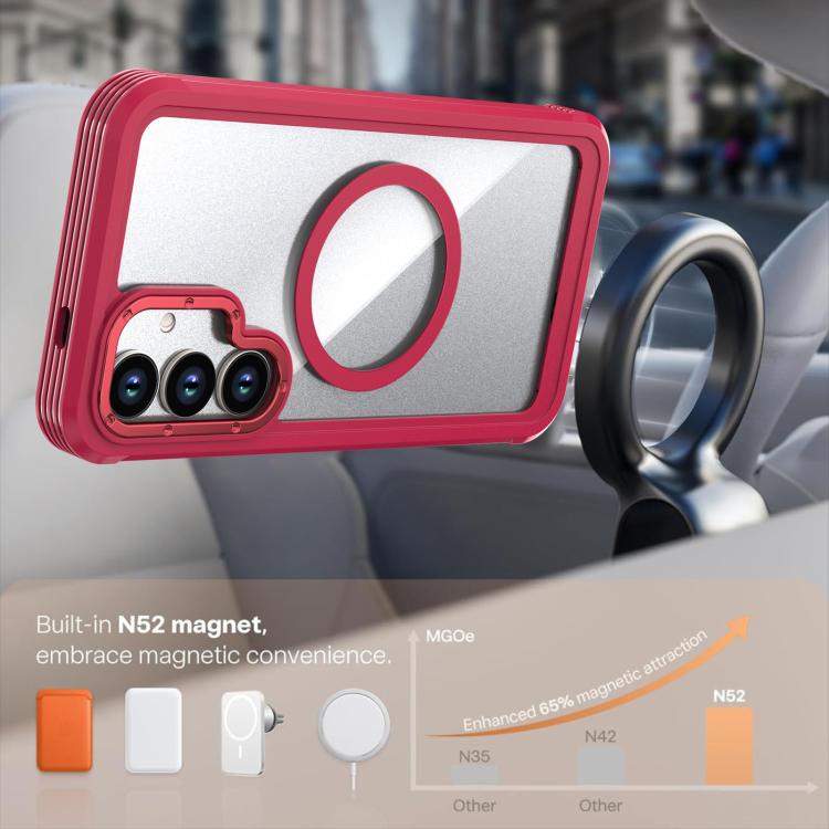 For Samsung Galaxy S26+ 5G Acrylic Full Coverage Magnetic Phone Case with Back Clip