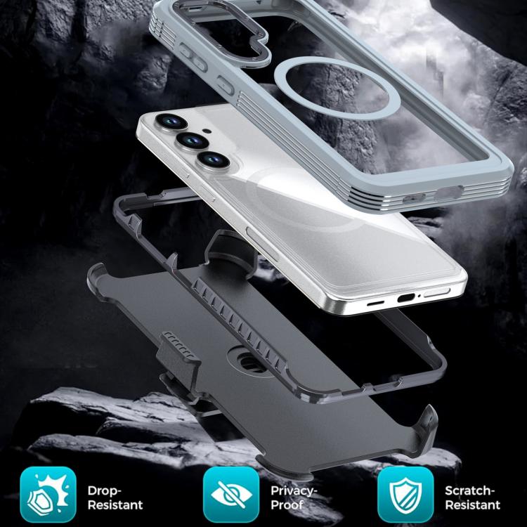 For Samsung Galaxy S26+ 5G Acrylic Full Coverage Magnetic Phone Case with Back Clip