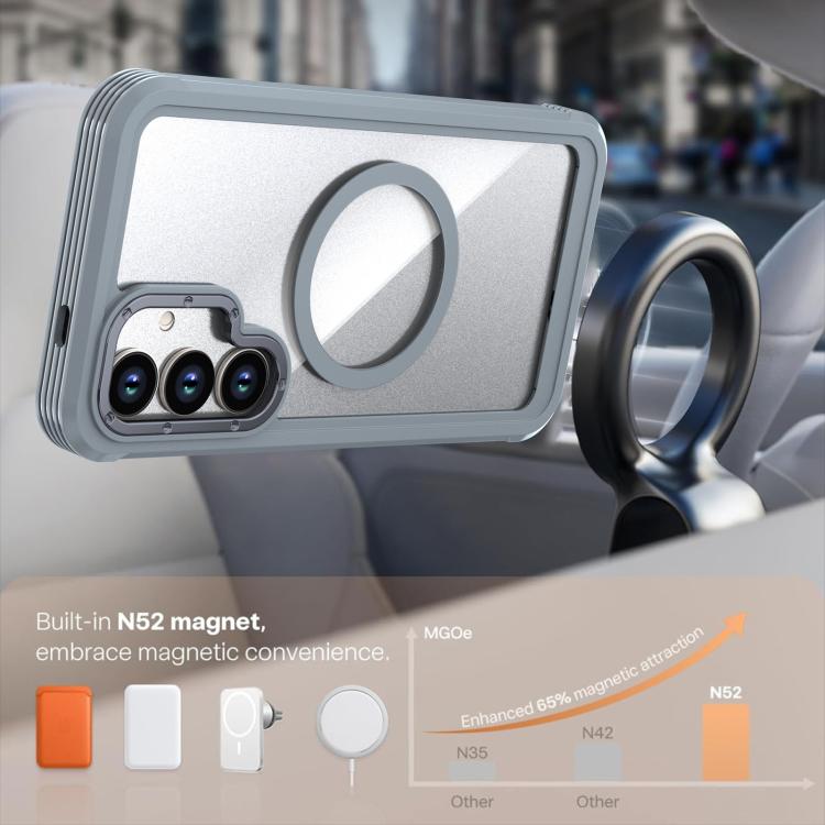 For Samsung Galaxy S26+ 5G Acrylic Full Coverage Magnetic Phone Case with Back Clip