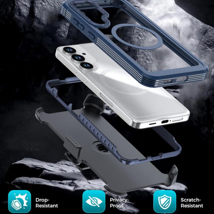 For Samsung Galaxy S26+ 5G Acrylic Full Coverage Magnetic Phone Case with Back Clip