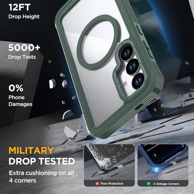 For Samsung Galaxy S26+ 5G Acrylic Full Coverage Magnetic Phone Case with Back Clip