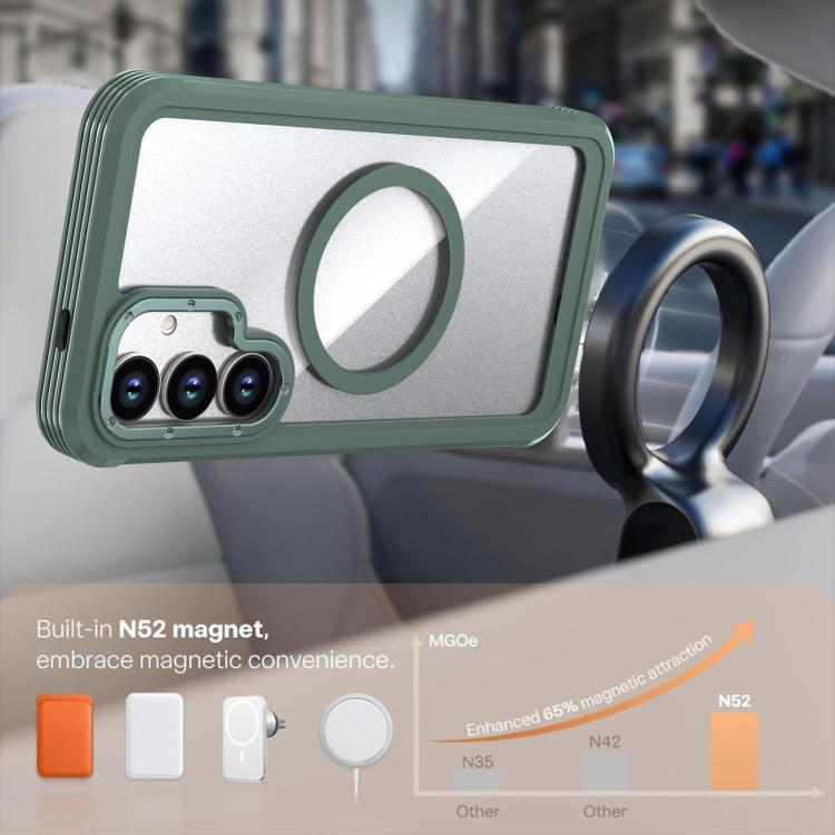 For Samsung Galaxy S26+ 5G Acrylic Full Coverage Magnetic Phone Case with Back Clip