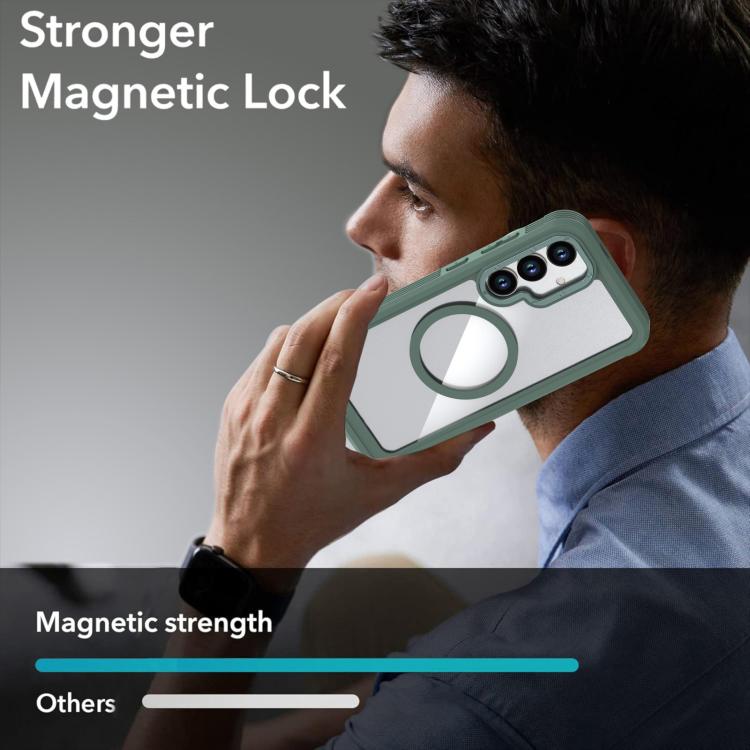 For Samsung Galaxy S26+ 5G Acrylic Full Coverage Magnetic Phone Case with Back Clip