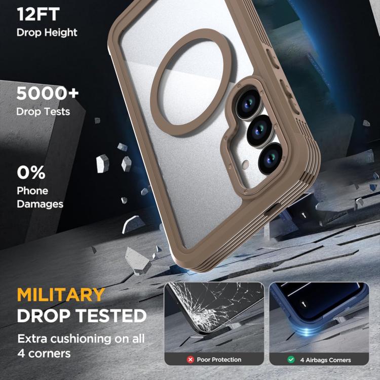 For Samsung Galaxy S26+ 5G Acrylic Full Coverage Magnetic Phone Case with Back Clip