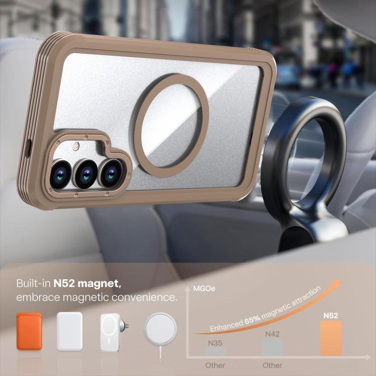 For Samsung Galaxy S26+ 5G Acrylic Full Coverage Magnetic Phone Case with Back Clip
