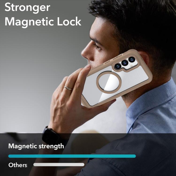 For Samsung Galaxy S26+ 5G Acrylic Full Coverage Magnetic Phone Case with Back Clip
