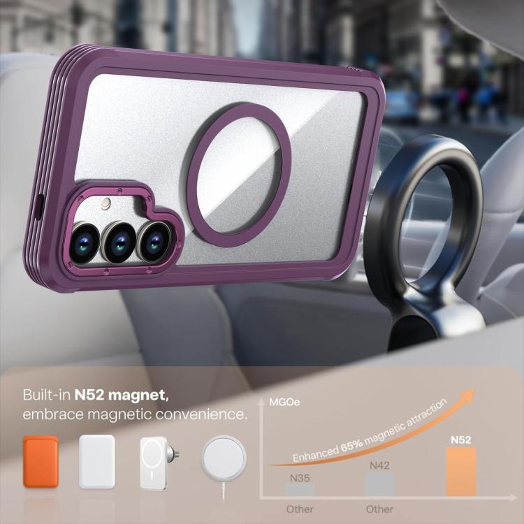 For Samsung Galaxy S26+ 5G Acrylic Full Coverage Magnetic Phone Case with Back Clip