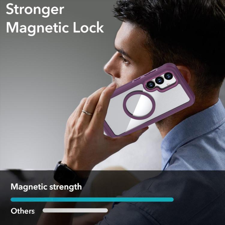 For Samsung Galaxy S26+ 5G Acrylic Full Coverage Magnetic Phone Case with Back Clip